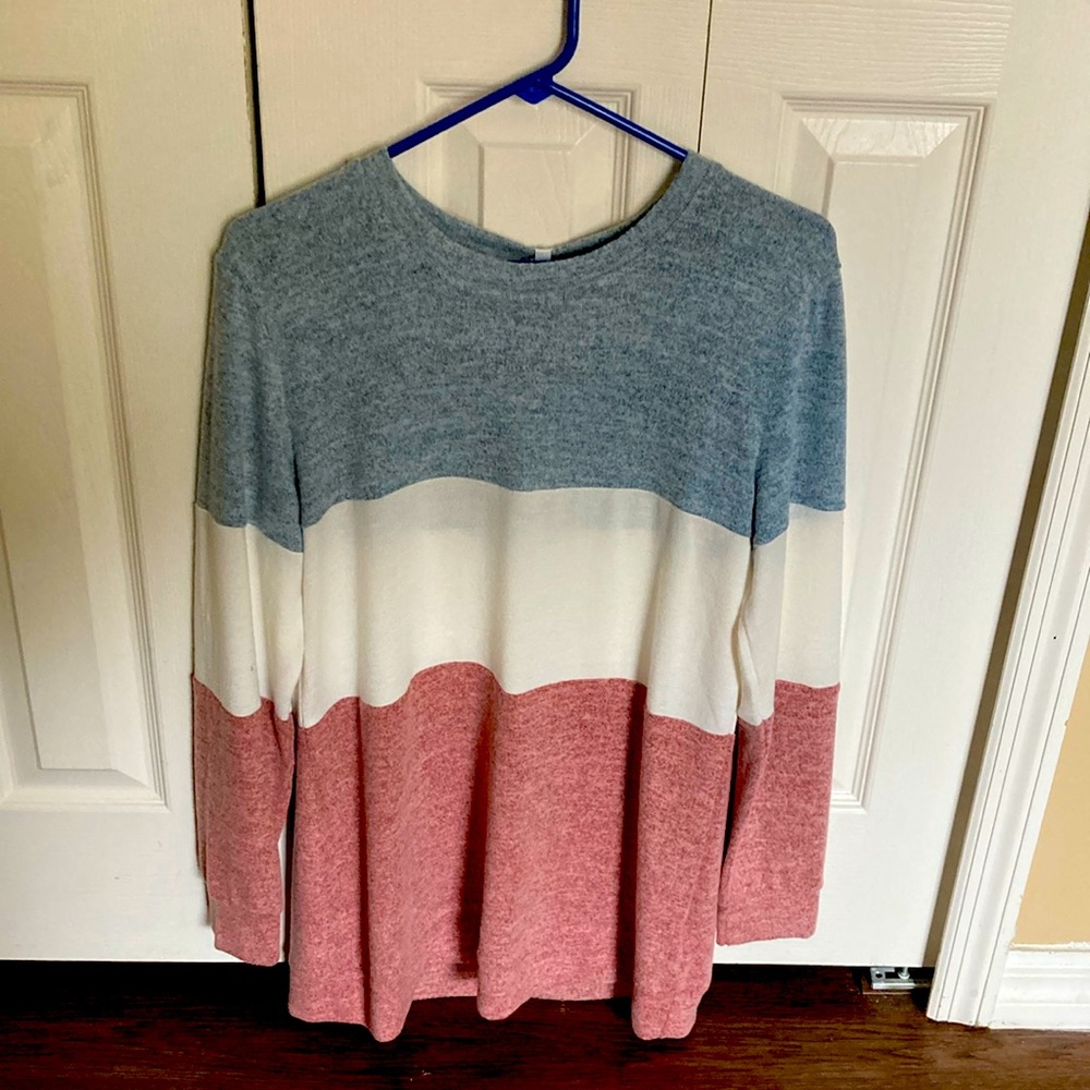 Ofeean t-shirt gray white and pink